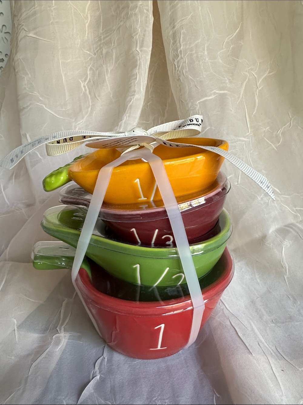 NWT Rae Dunn Vegetable Ceramic Measuring Cups set of 4